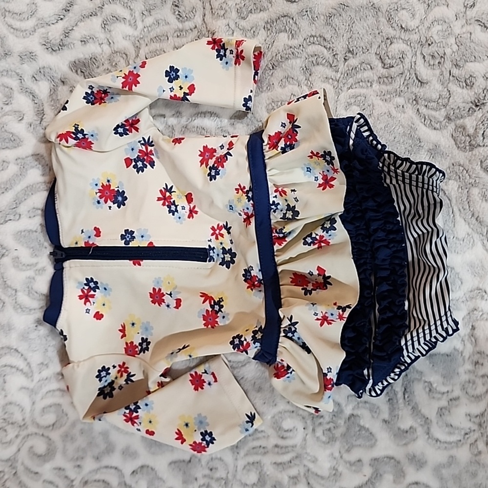 Two Ruffle Butts Infant Swimsuits 3-6 months - Picture 9 of 9
